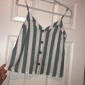 Linen button down cami